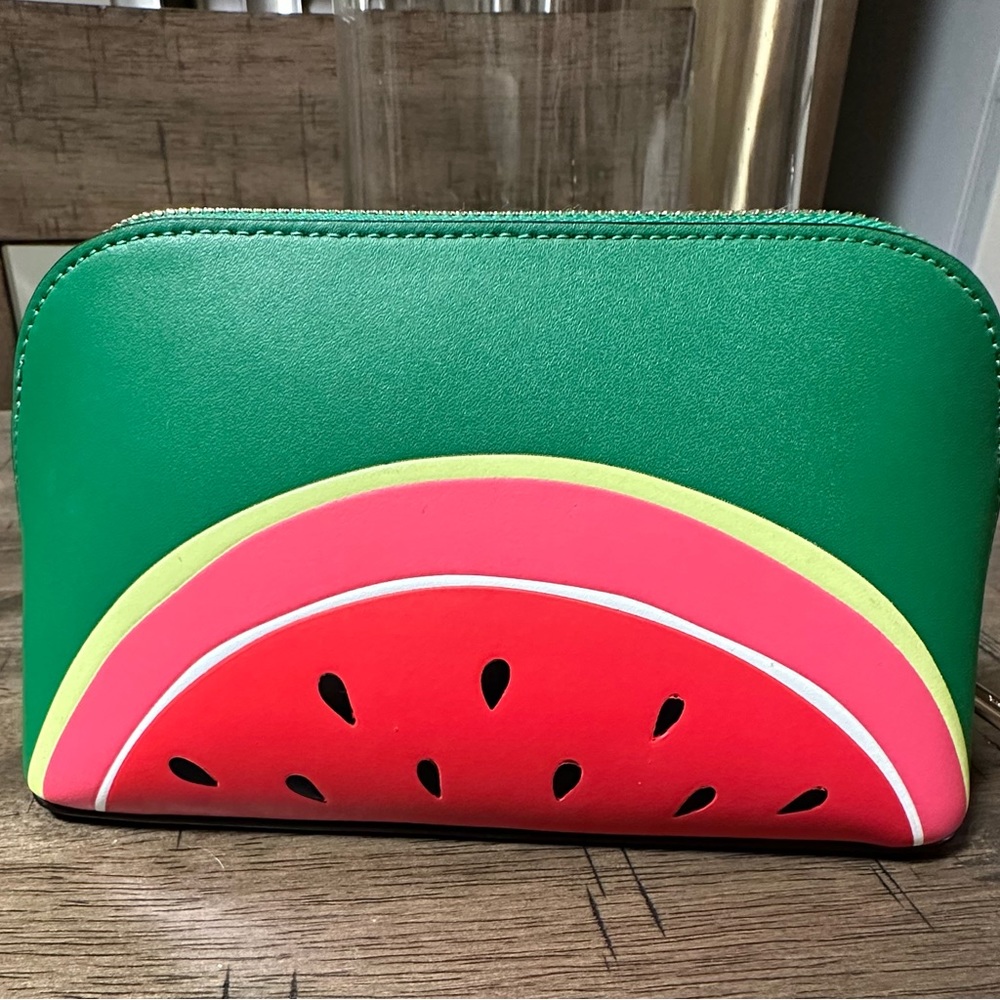 NWT Kate Spade NEW YORK Watermelon Cosmetic Bag Zip Around - Picture 5 of 6